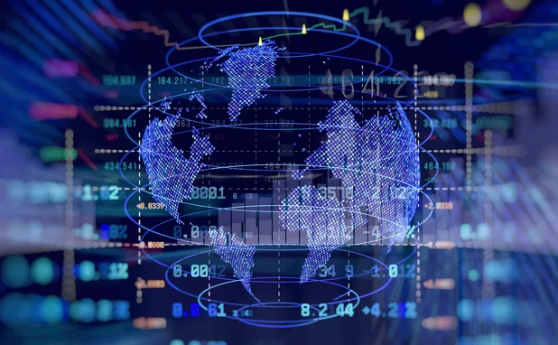 Global digital finance abstract image