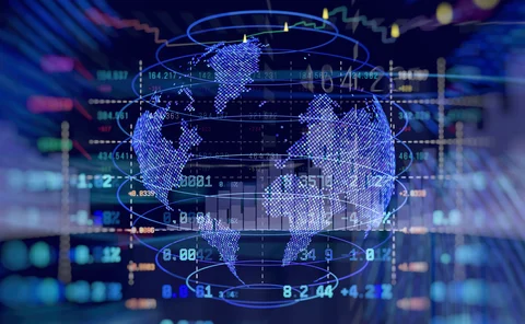 Global digital finance abstract image