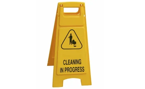 Cleaning in progress 