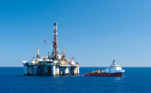Oil rig off the coast of Brazil