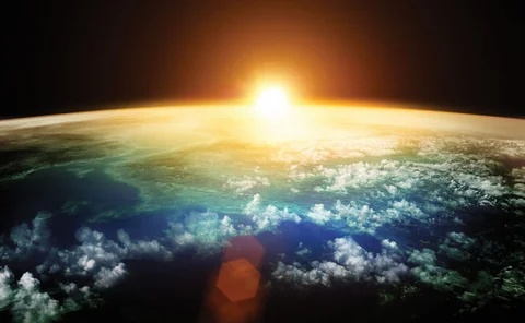 sunrise over earth