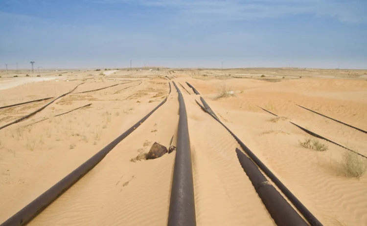 Pipeline in the desert Pipeline in the desert