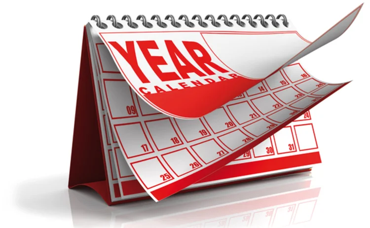 Old-style desk calendar