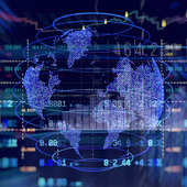 Global digital finance abstract image