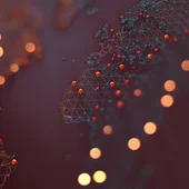 abstract image of world map and networking
